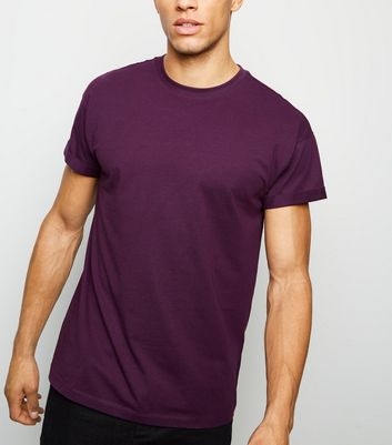 Purple Rolled Sleeve T-Shirt