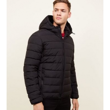 Black Hooded Puffer Jacket