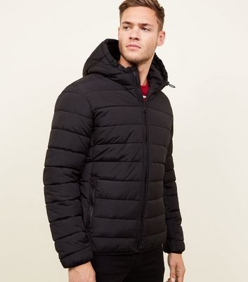 Black Hooded Puffer Jacket