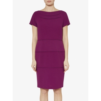 Gina Bacconi Danuta Scuba Dress, Aubergine