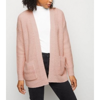 Mid Pink Oversized Knit Cardigan