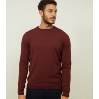 Dark Red Crew Neck Jumper