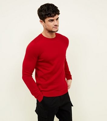 Red Crew Neck Jumper