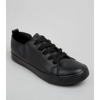 Black Lace Up Trainers