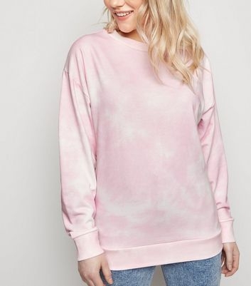 Petite Pink Tie Dye Sweatshirt