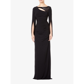 Adrianna Papell Embellished Jersey Maxi Dress, Black