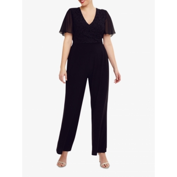 Studio 8 Salma Lace Wrap Jumpsuit, Black