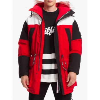 Tommy Hilfiger Colour Block Parka Coat, Multi