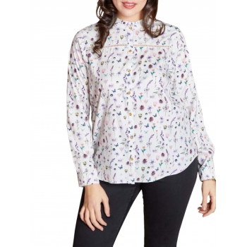 Yumi Curves French Botanical Shirt, Ivory