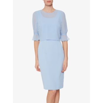 Gina Bacconi Edda Dress And Over Top, Nordic Blue