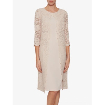 Gina Bacconi Clarabelle Lace Dress, Antique Rose