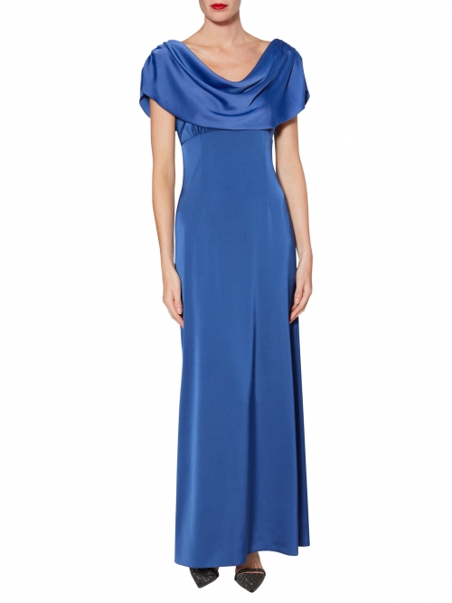 Gina Bacconi Aurora Satin Maxi Dress, Orion