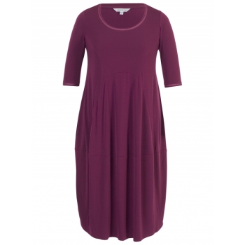 Chesca Seamed Jersey Dress, Plum