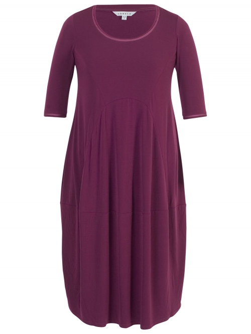 Chesca Seamed Jersey Dress, Plum