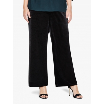 Studio 8 Jaz Wide Leg Velvet Trousers, Black