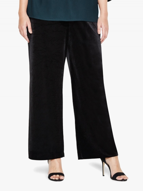 Studio 8 Jaz Wide Leg Velvet Trousers, Black