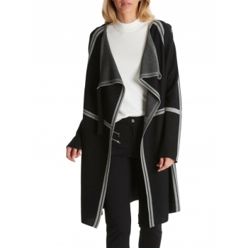 Betty Barclay Wrapped Cardigan, Black/Grey