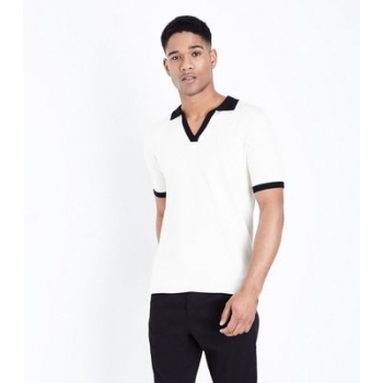 Off White Revere Collar Knit Polo Shirt