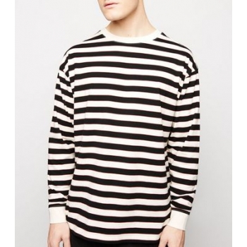 Off White Stripe Long Sleeve T-Shirt