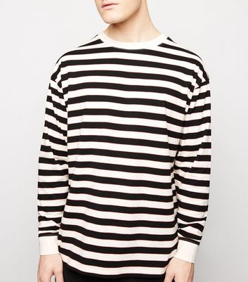 Off White Stripe Long Sleeve T-Shirt