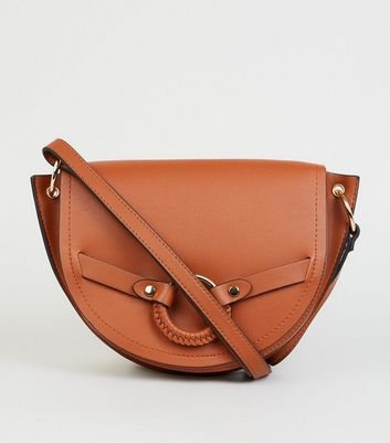 Tan Ring Front Saddle Bag