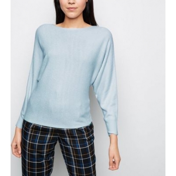 Pale Blue Batwing Sleeve Jumper