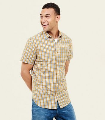 Mustard Check Short Sleeve Shirt