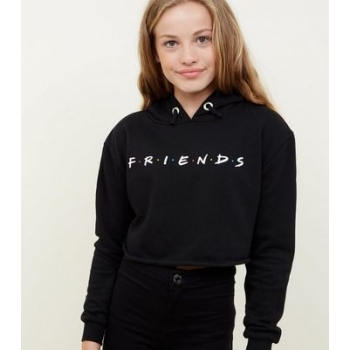 Girls Black Friends Logo Hoodie