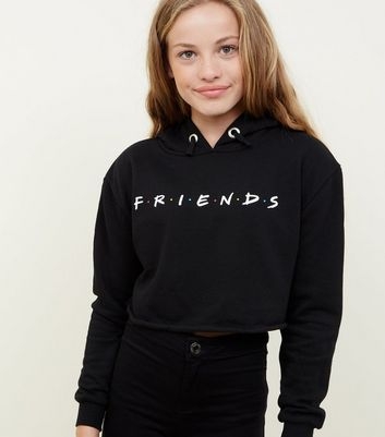 Girls Black Friends Logo Hoodie