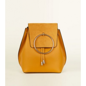 Mustard Metal Ring Backpack