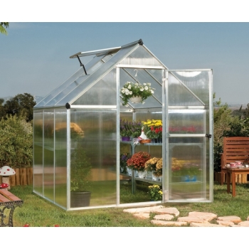 Palram Mythos 6x6 Silver Polycarbonate Greenhouse