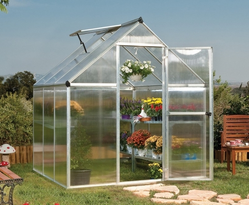 Palram Mythos 6x6 Silver Polycarbonate Greenhouse