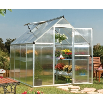 Palram-Canopia Mythos 6x8 Silver Polycarbonate Greenhouse