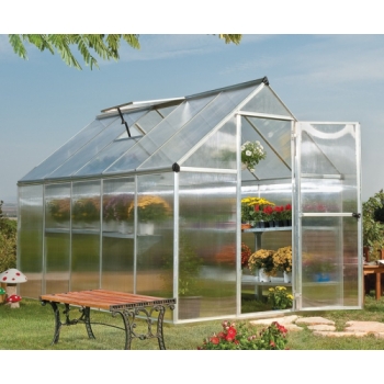 Palram Mythos 6x10 Silver Polycarbonate Greenhouse