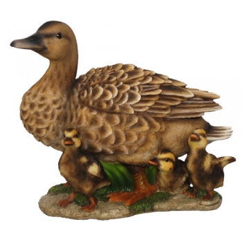 Vivid Arts Real Life Duck with Ducklings - Size B