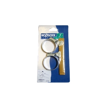 Hozelock 40mm Zinc Hoseclip (Pair)