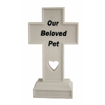 Vivid Arts Beloved Pet Cross on Plinth