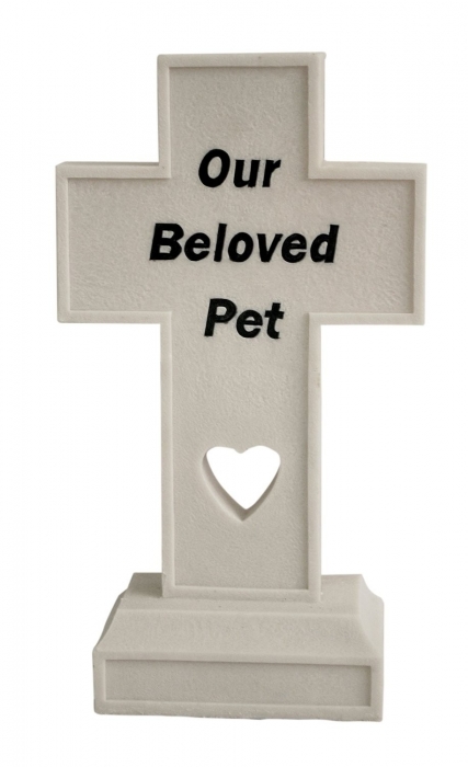 Vivid Arts Beloved Pet Cross on Plinth