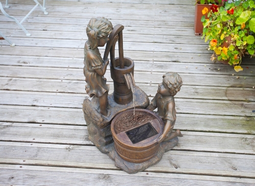 Smart Solar Boy & Girl Water Pump Fountain