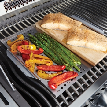 Napoleon Stainless Steel Multi-functional Grill Topper with Plank