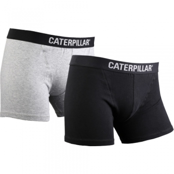 Caterpillar Mens 2 Pack Branded Elasticated Snug Boxer Shorts M - Waist 32-34' (81-86cm)