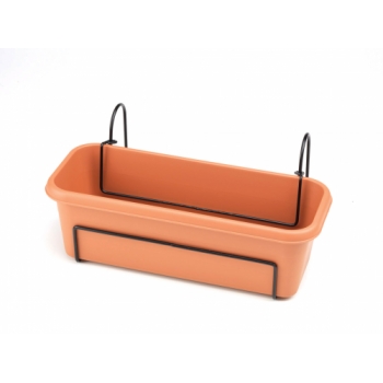 Stewart 60cm Balcony Trough Set (Terracotta)