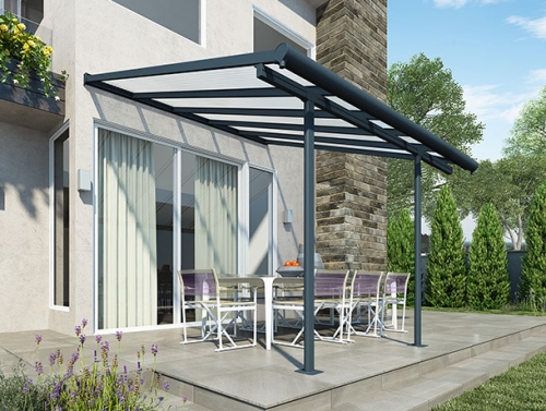 Palram 3x6.10m Sierra Veranda Patio Cover (Grey)