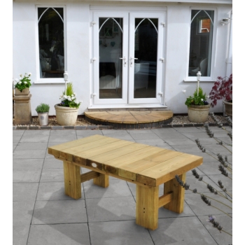 Forest Garden Low Level Sleeper Table 1.2m