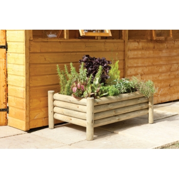 Forest Garden Raised Log Planter