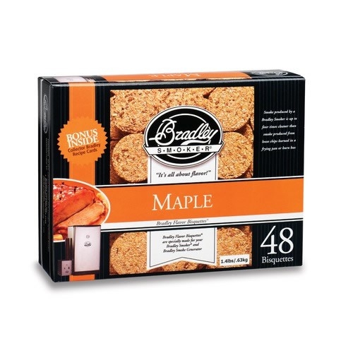 Bradley Maple Flavour Bisquettes 48 Pack