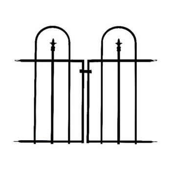 Panacea Gate for Triple Arch Finial Fence (Black)