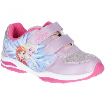 Leomil Girls Frozen Elsa and Anna Light Up Sparkle Trainers UK Size 8 (EU 26)