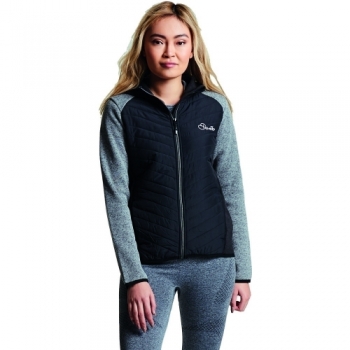 Dare 2b Womens Refinery Full Zip Knit Effect Fleece Jacket 10 - Bust 34' (86cm)