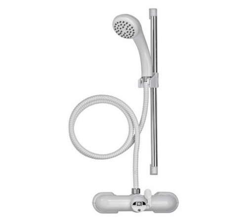 Croydex Push Fit Shower Mixer Set  - White